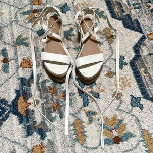 Pretty little thing platform lace up sandals! EU size 40 US size 8